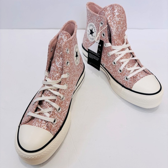 Converse Chuck Taylor Lift Platform Sparkling Glitter canvas high top sneakers - Picture 10 of 14